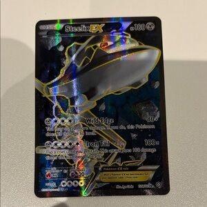 Pokemon Steelix EX Black Silver Holo Rare Card